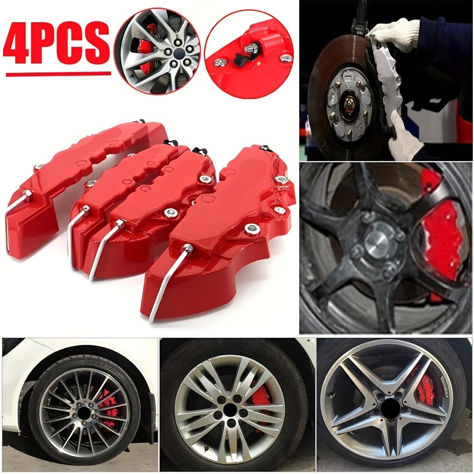 For Sedans, Universal 3D Front Rear Car Disc Brake Caliper Cover Decorative Kits