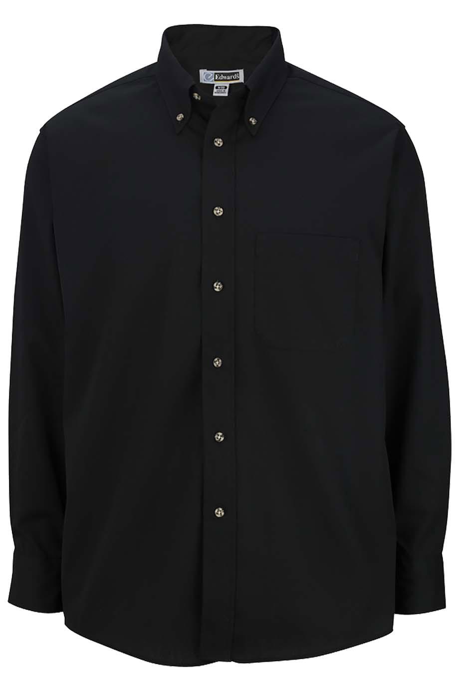Edwards Garments 1280 Men\'s Easy Care Long Sleeve Performance Poplin Shirt