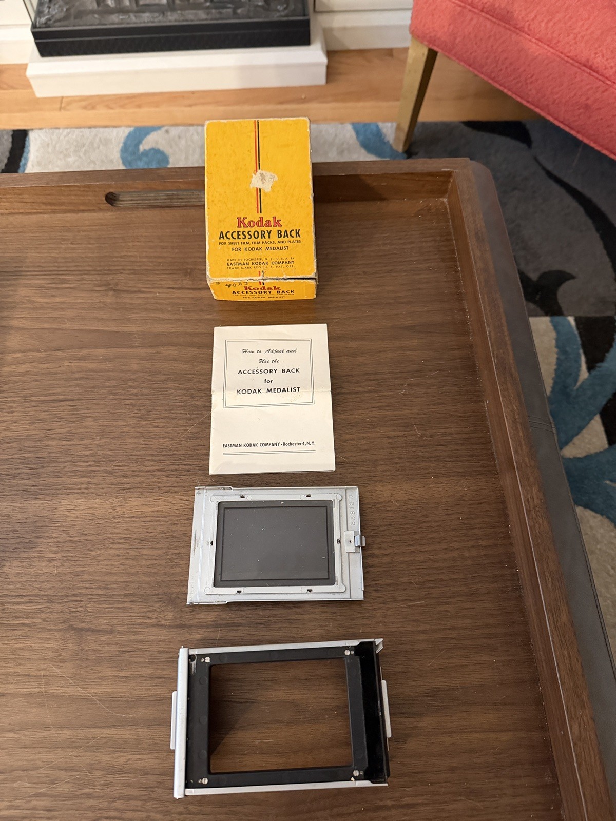 Kodak Accessory Back for the Medalist I and II Cameras with manual/original box Kodak Accessory Back for the Medalist I and II Cameras with manual/original box