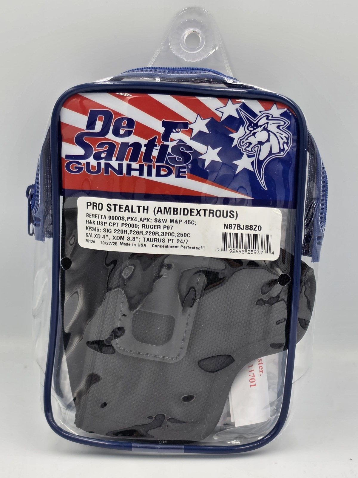 DeSantis Gunhide N87BJ88Z0 Pro Stealth Ambidextrous Pocket Holster