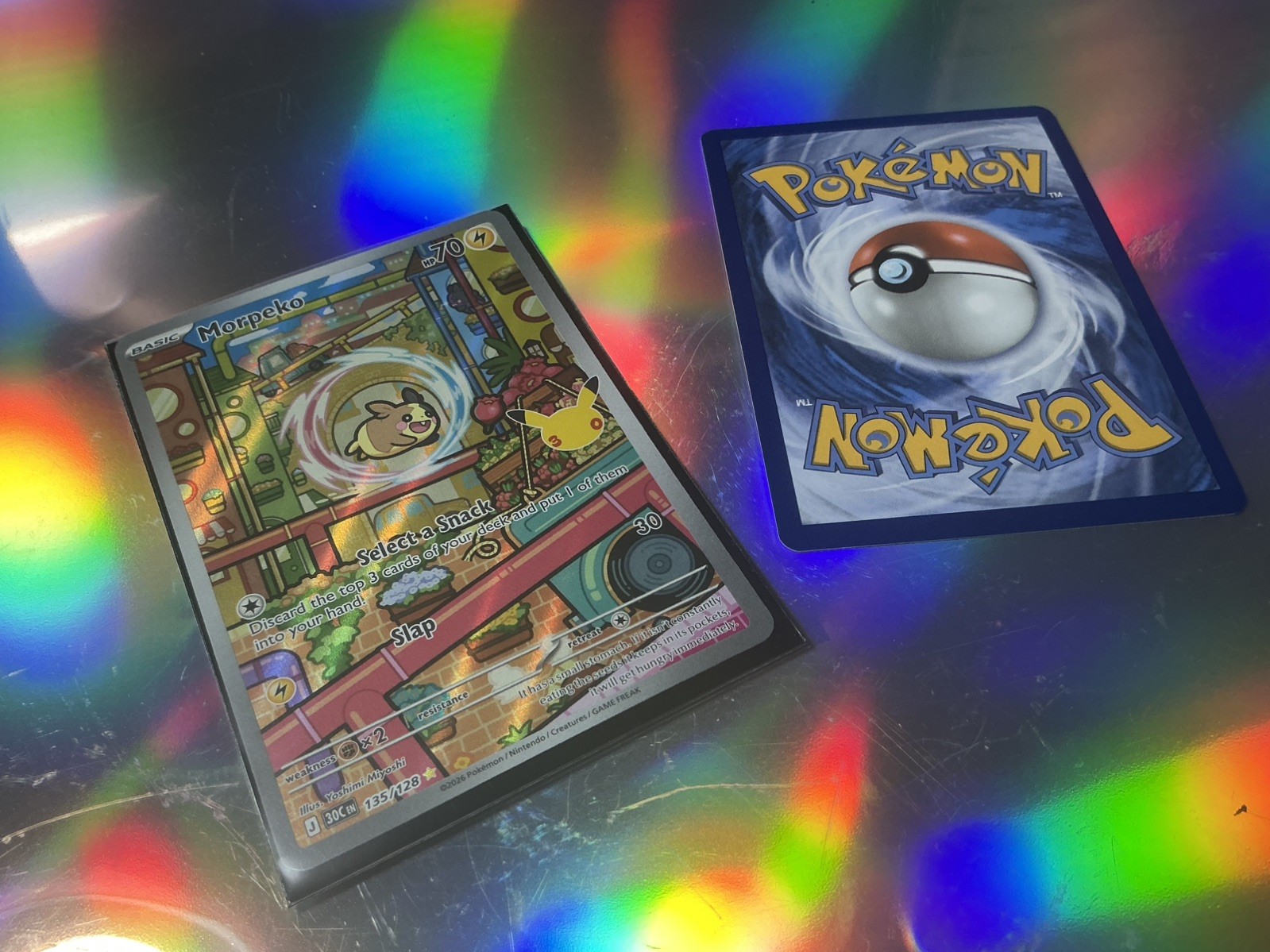 Morpeko 135/128 - Pokemon 30th Anniversary Card Illustration Rare