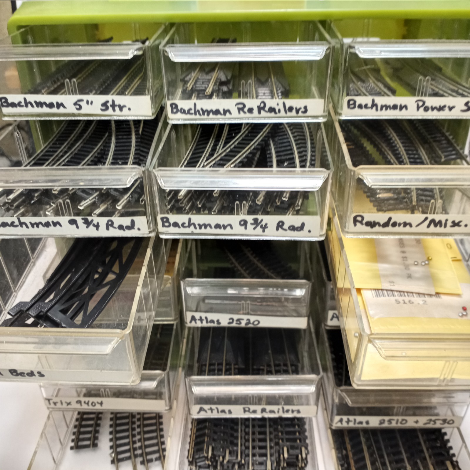 132pc Vintage N Scale Train Track & Detailing Lot Atlas Bachmann Trix NOS + Bins