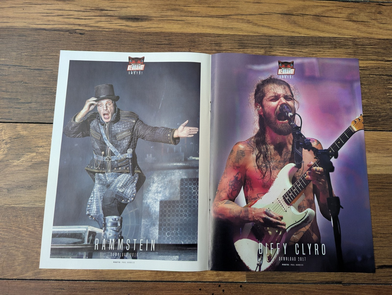 Rammstein & Biffy Clyro Download Festival Kerrang Double Page Poster