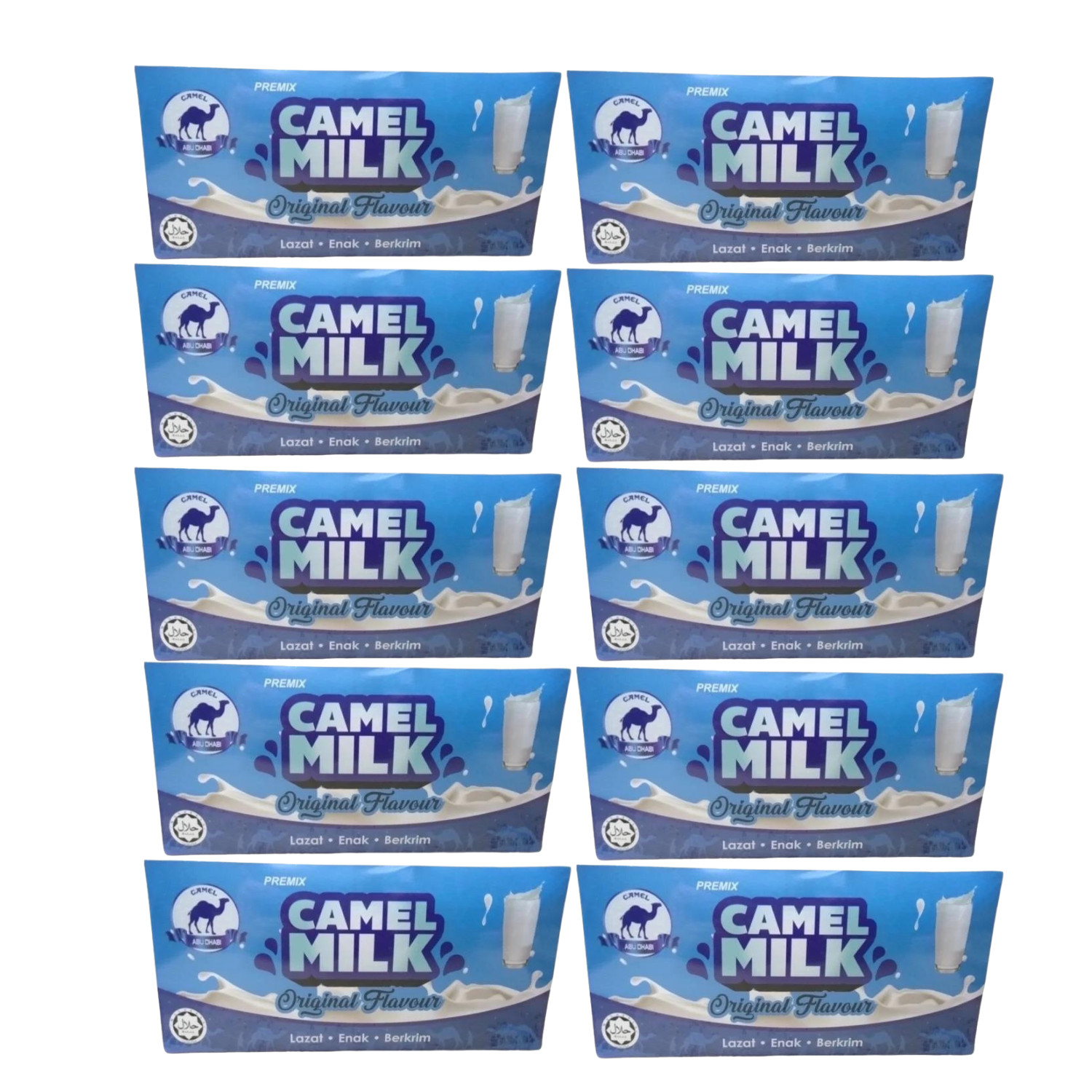 10 X Original Pure Camel Abu Dhabi Halal Milk Powder Packet High Calcium-25g