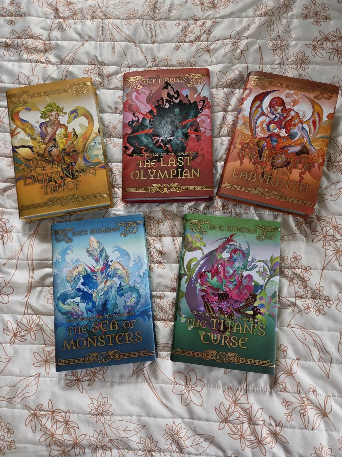 Illumicrate Percy Jackson By Rick Riordan 5 Book Set digitally signed 