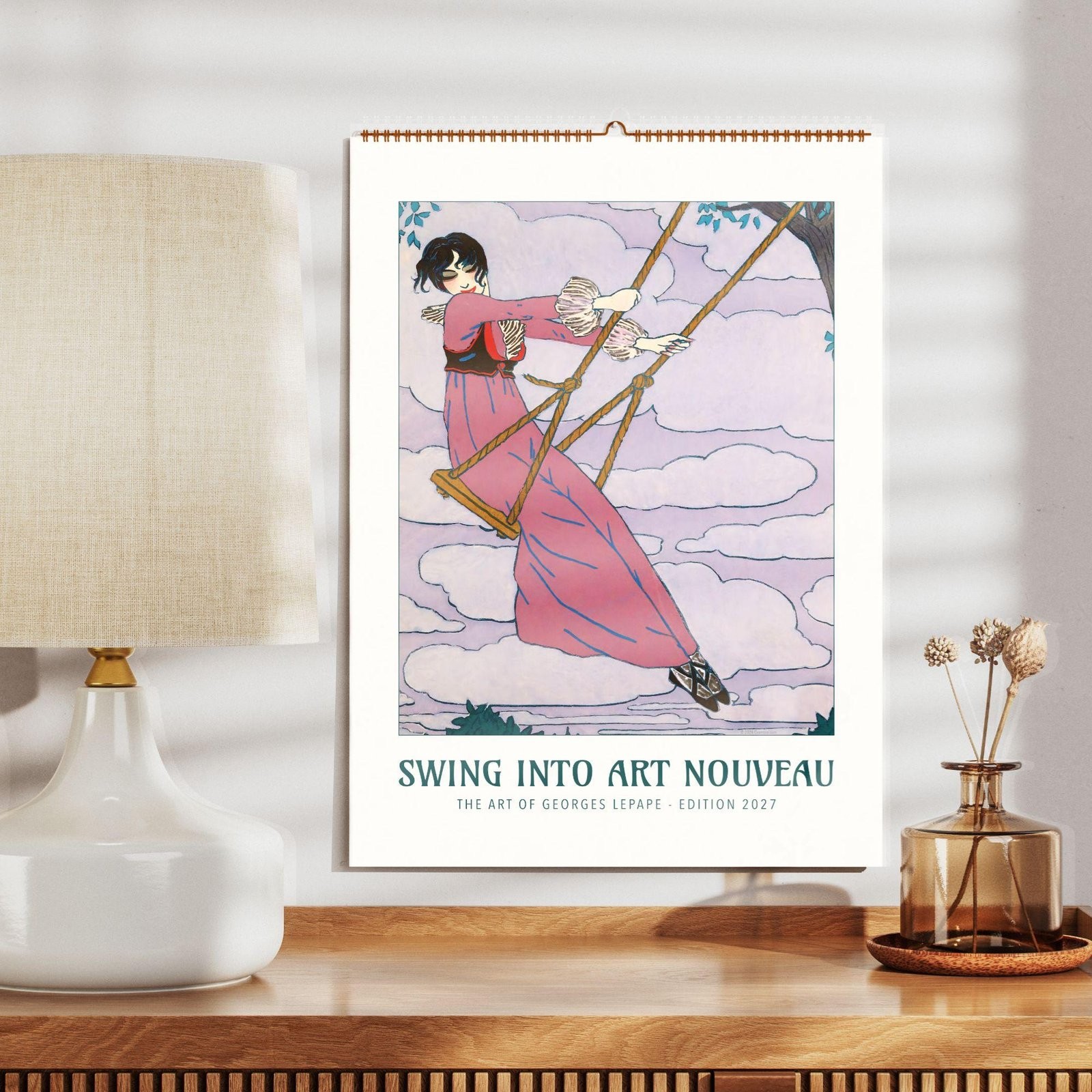 2027 Georges Lepape Wall Calendar – Art Deco Fashion Illustration Gift, 11x16.5