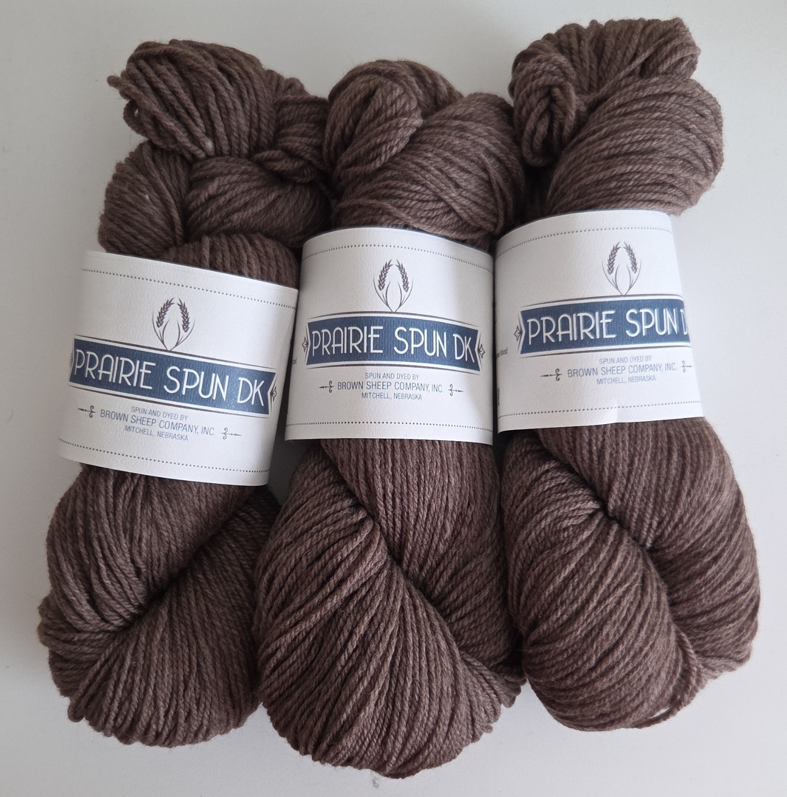 Brown Sheep Prairie Spun DK Yarn 100% Wool DK145 Reclaimed Wood