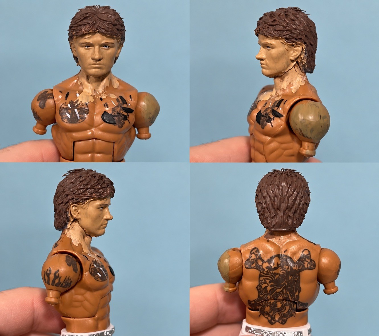 🔴PAINTED🔴Custom Avery Styles TNA WWE action figure Headsculpt fits Mattel