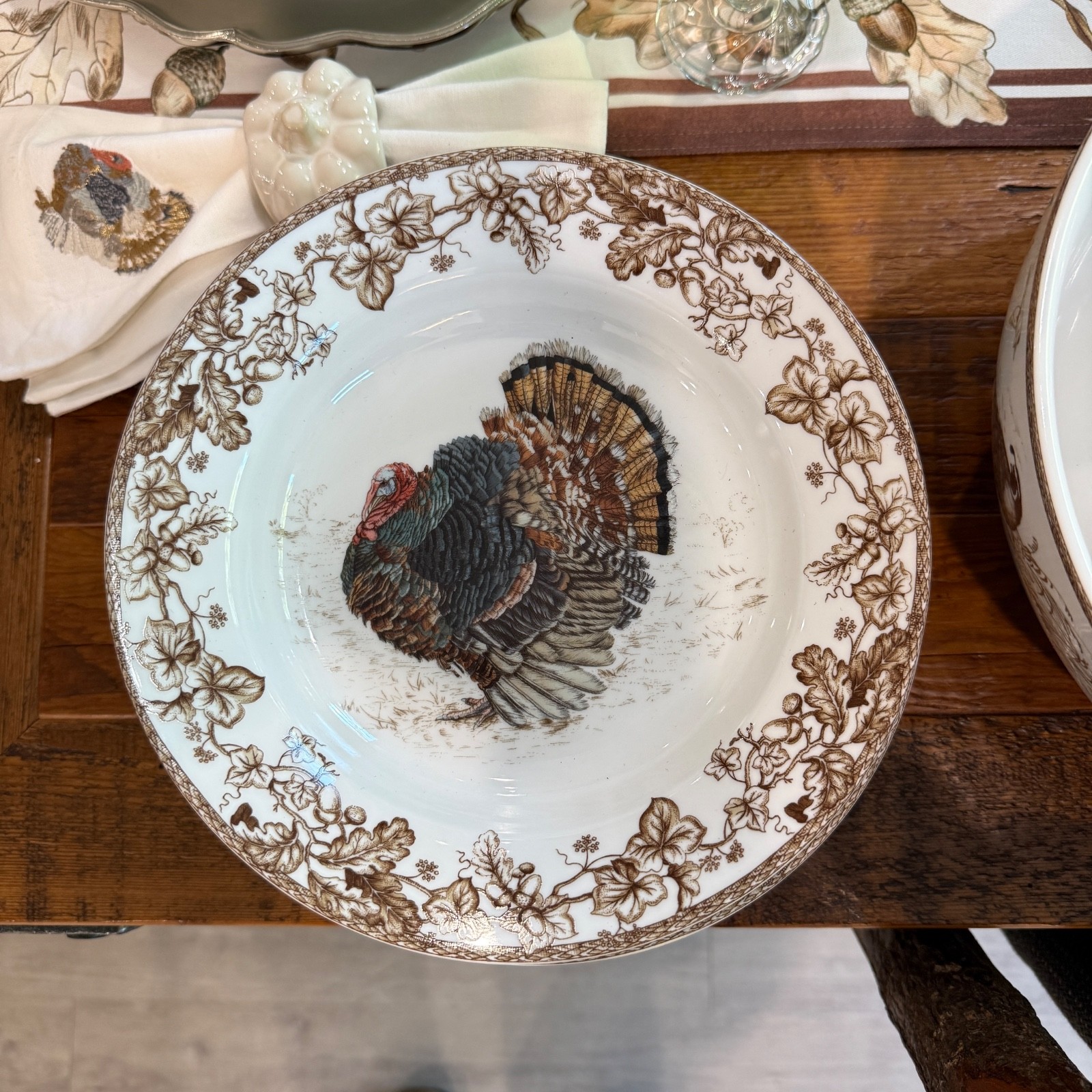 Discontinued WILLIAMS SONOMA PLYMOUTH TURKEY SOUP - PASTA BOWLS   9\
