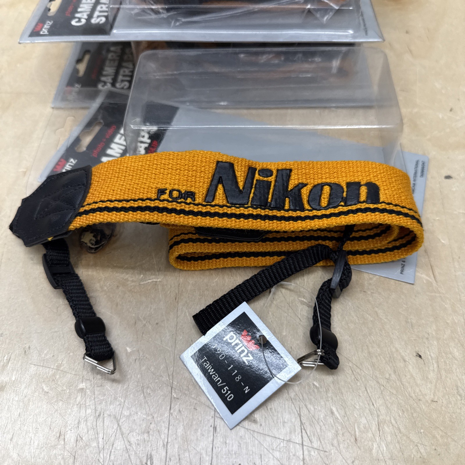 Vintage Nikon Camera Strap Yellow/ Black 1 1/2” Wide Photography 70\'s NOS Retro