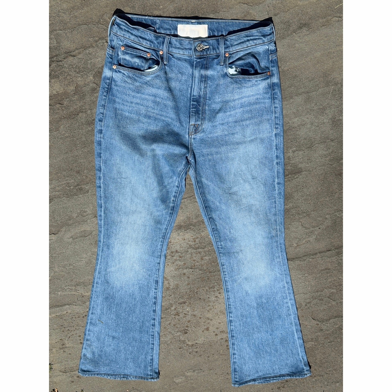 Mother Superior High Rise Bootcut Jeans Womens 29 Blue Straight Leg Ankle Denim