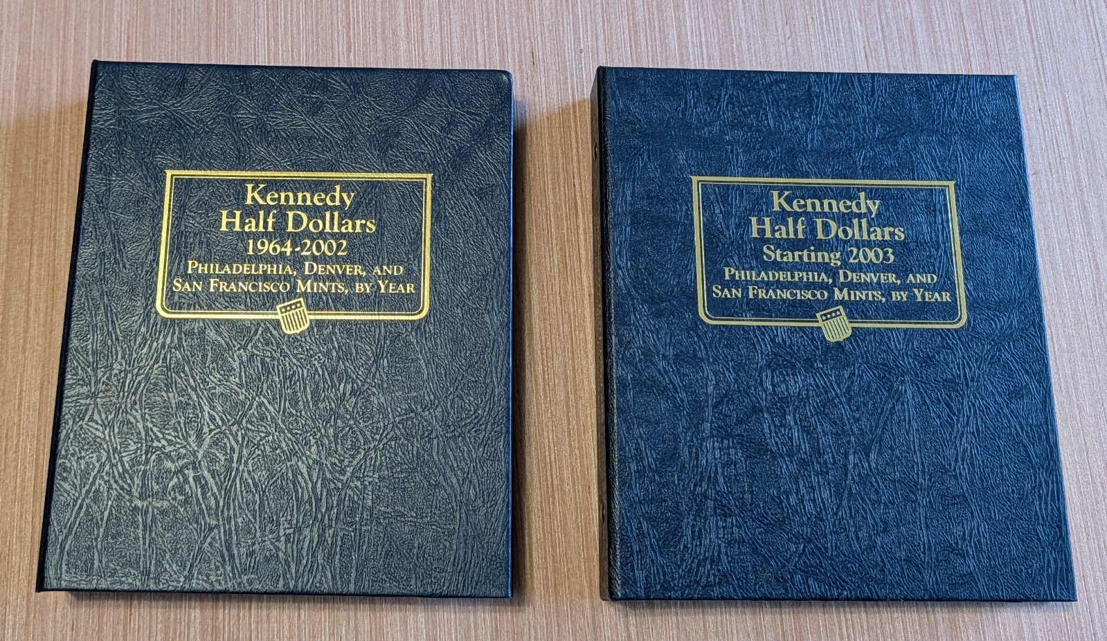 2 Classic Whitman Kennedy Half Dollar Albums #9127 & #5045, 1964-2002, 2003-2026