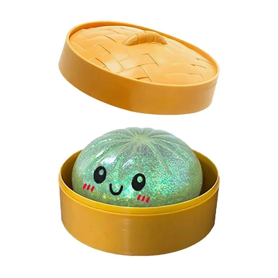 Below Mystery Squishy Bun Dumpling RARE GLITTER Limited Edition