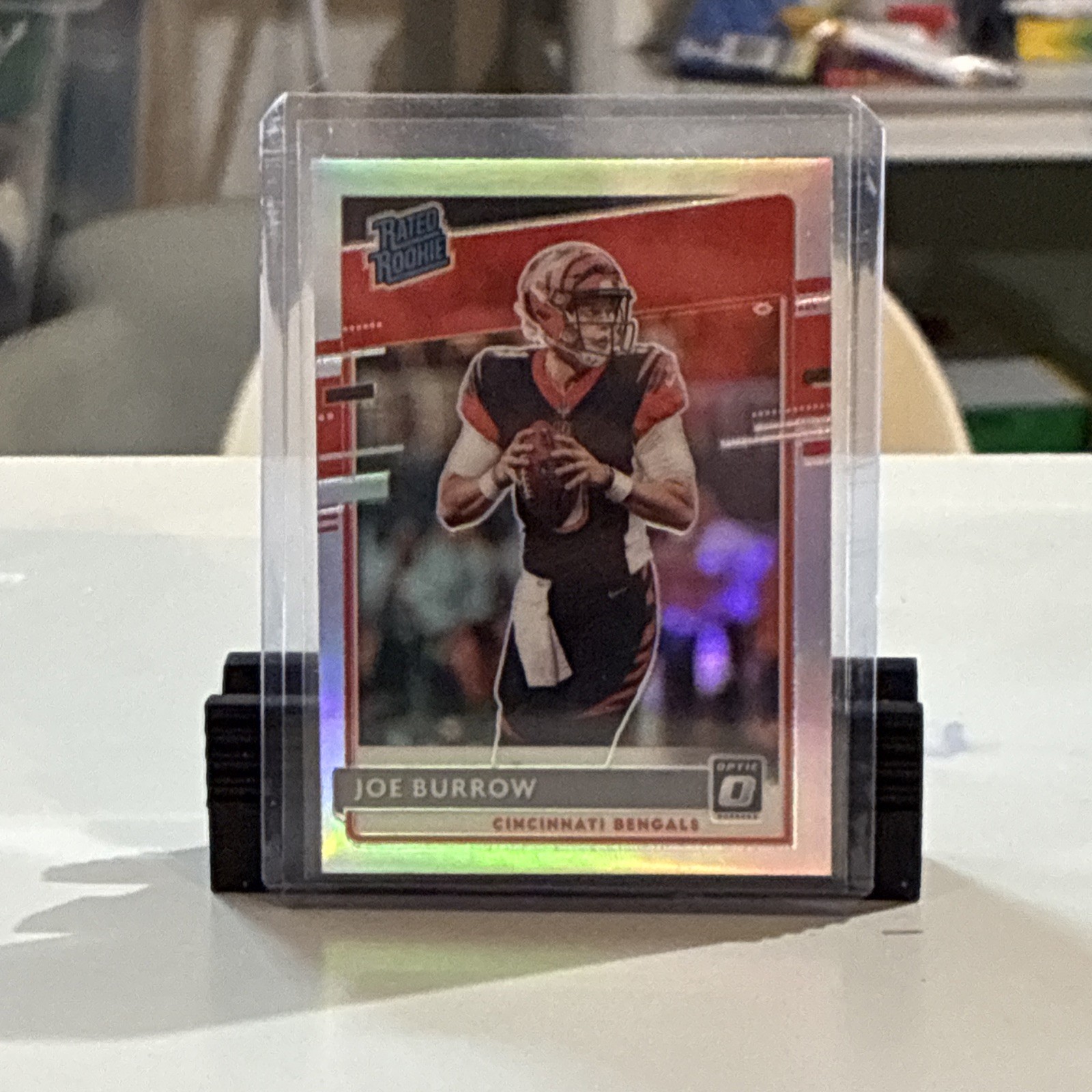 2020 Panini Donruss Optic Joe Burrow Rated Rookie Holo Silver Prizm RC Bengals 2020 Panini Donruss Optic Joe Burrow Rated Rookie Holo Silver Prizm RC Bengals