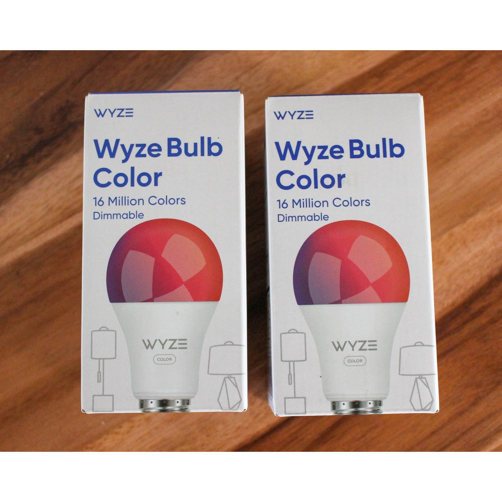 Wyze Bulb Color Smart LED Light Bulbs 2-Pack Dimmable WLPA19C RGB WiFi