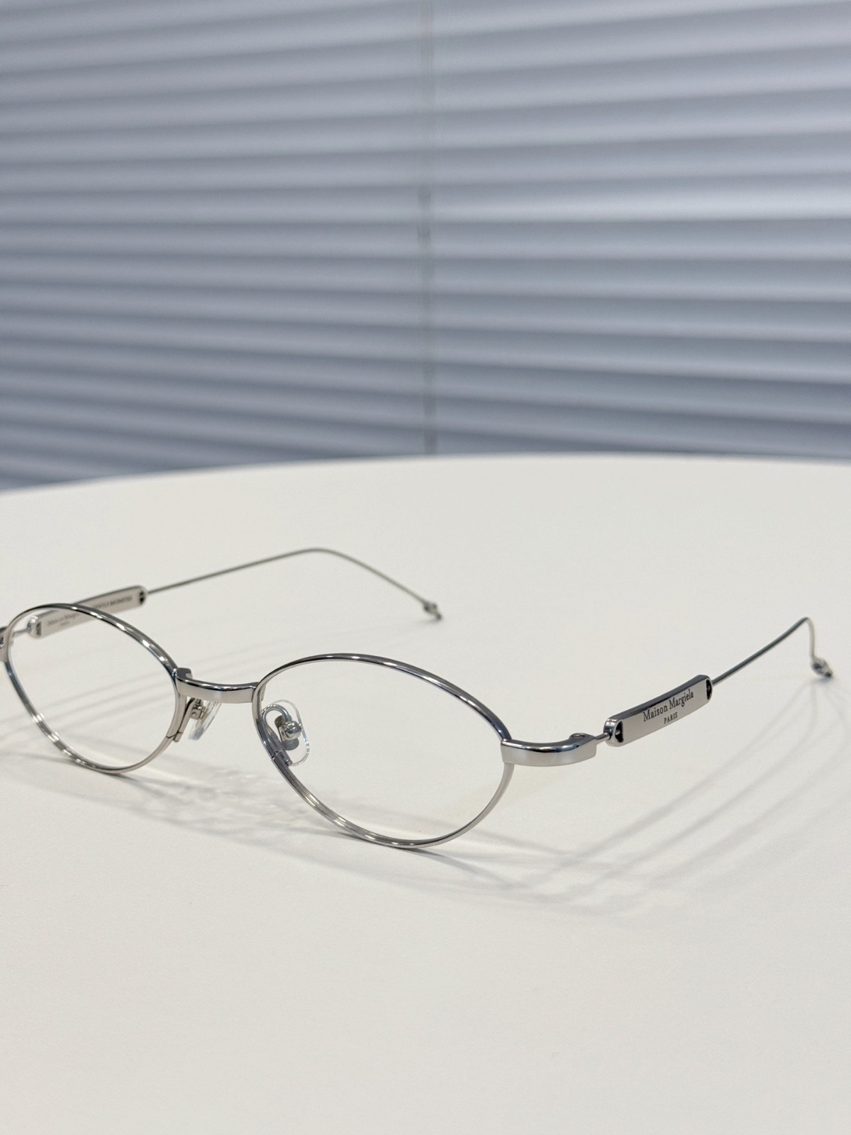 Maison Margiela x Gentle Monster MM216 Silver Oval Eyeglasses Clear Lens 55mm