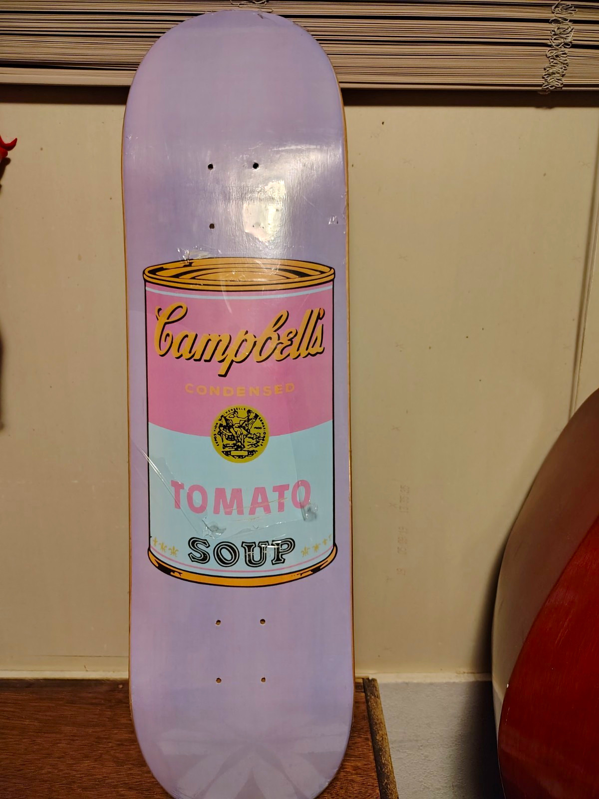 Campbell\'s Tomato Soup Skateboard Deck Purple Art Graphic Andy Warhol Campbell\'s Tomato Soup Skateboard Deck Purple Art Graphic Andy Warhol