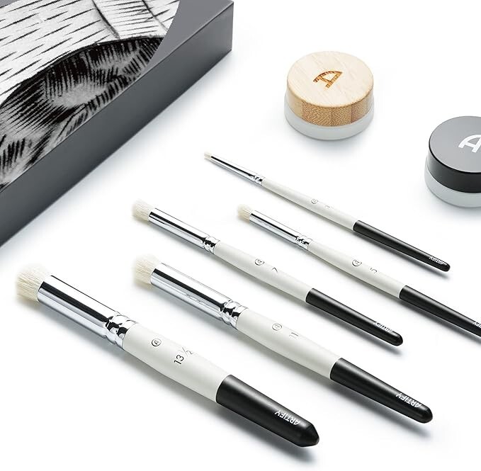 5 Pcs Dry Brush Set with Dampening Pad Brush Soap Miniature Model Artist ARTIFY 5 Pcs Dry Brush Set with Dampening Pad Brush Soap Miniature Model Artist ARTIFY