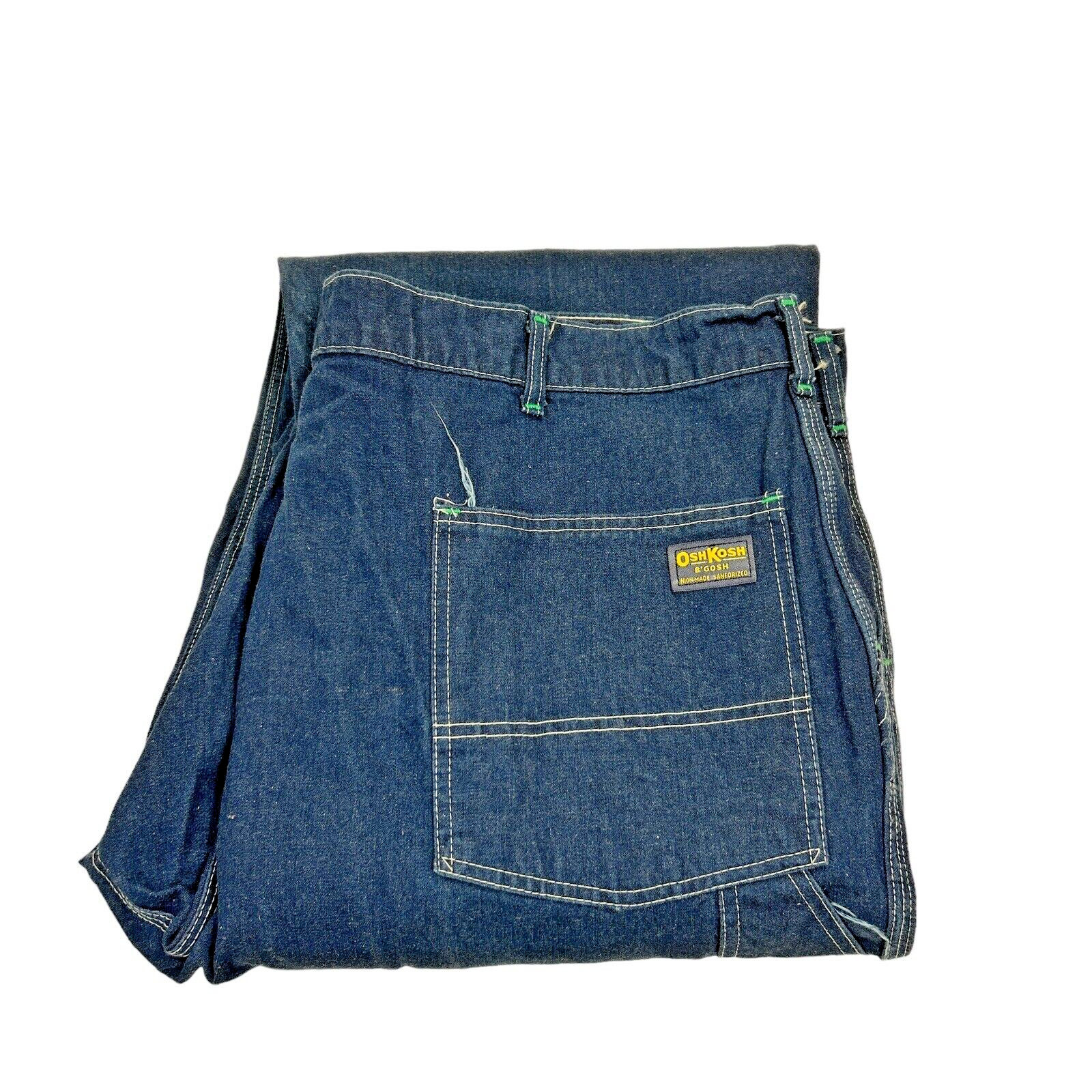 Vtg Oshkosh Osh Kosh Jeans Pants Men 48 x 32 Sanforized Retro Flaw distressed Vtg Oshkosh Osh Kosh Jeans Pants Men 48 x 32 Sanforized Retro Flaw distressed