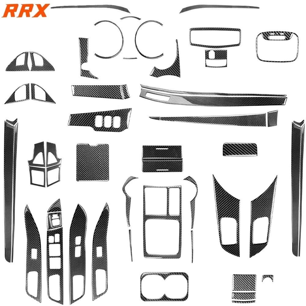 60Pcs Real Carbon Fiber Set Full Interior Trim For Mitsubishi Lancer EVO 2008-16