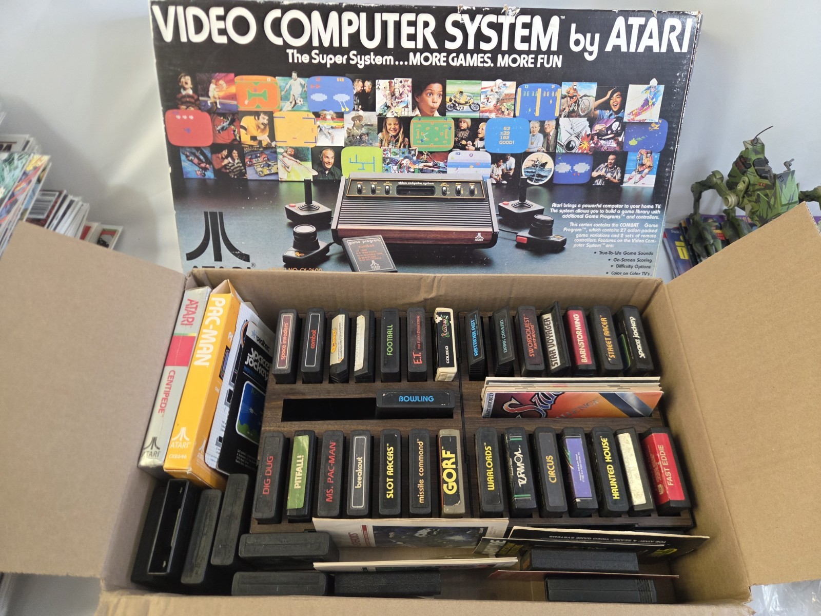 Atari 2600 CX-2600 Console Lot w/ Controllers, Games, Box, Power Supply READ Atari 2600 CX-2600 Console Lot w/ Controllers, Games, Box, Power Supply READ