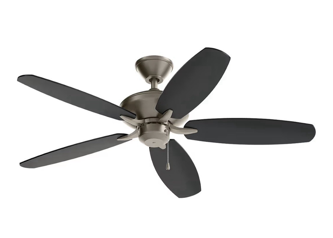 Kichler Renew Patio 52” Ceiling Fan 330165NI Brushed Nickel Indoor Outdoor NEW Kichler Renew Patio 52” Ceiling Fan 330165NI Brushed Nickel Indoor Outdoor NEW