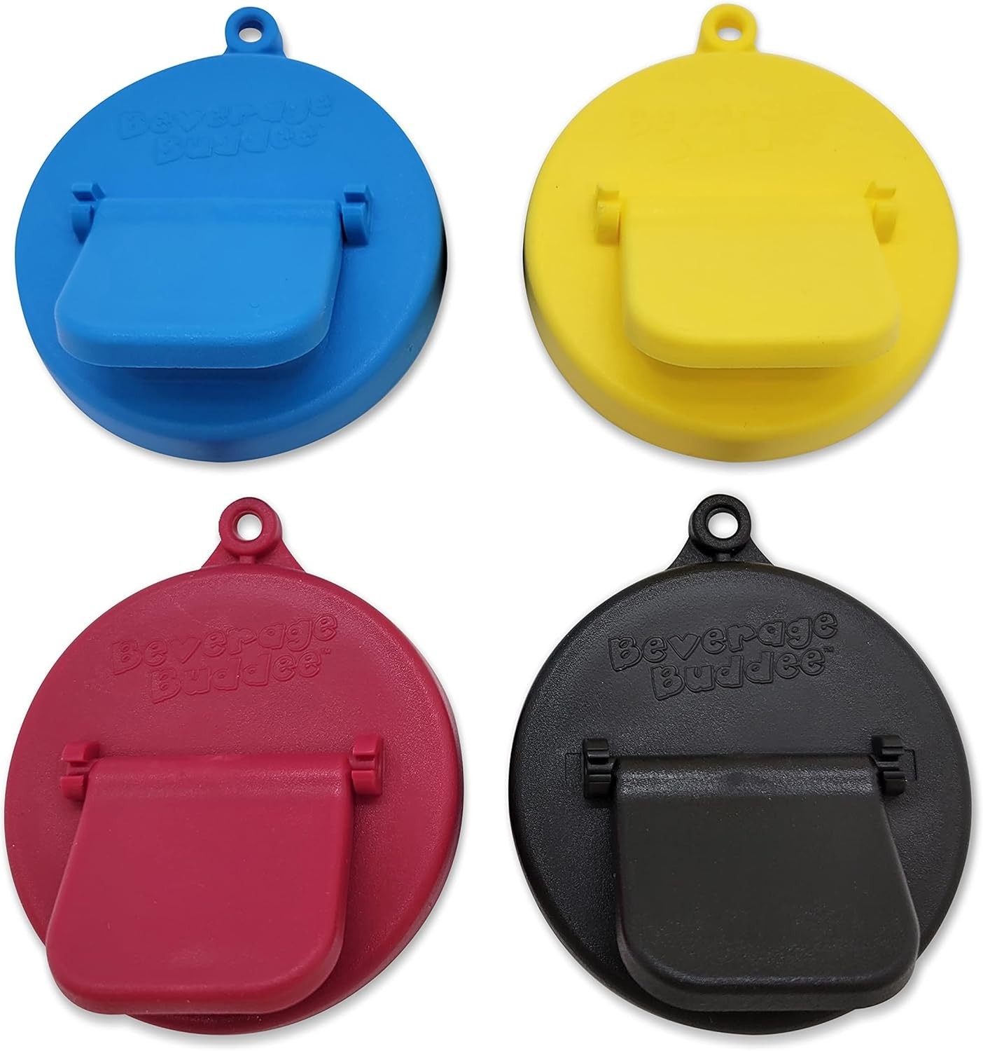 4 Pack Reusable Soda Can Savers Pop Drink Covers Lid Protector Spill Free Bottle