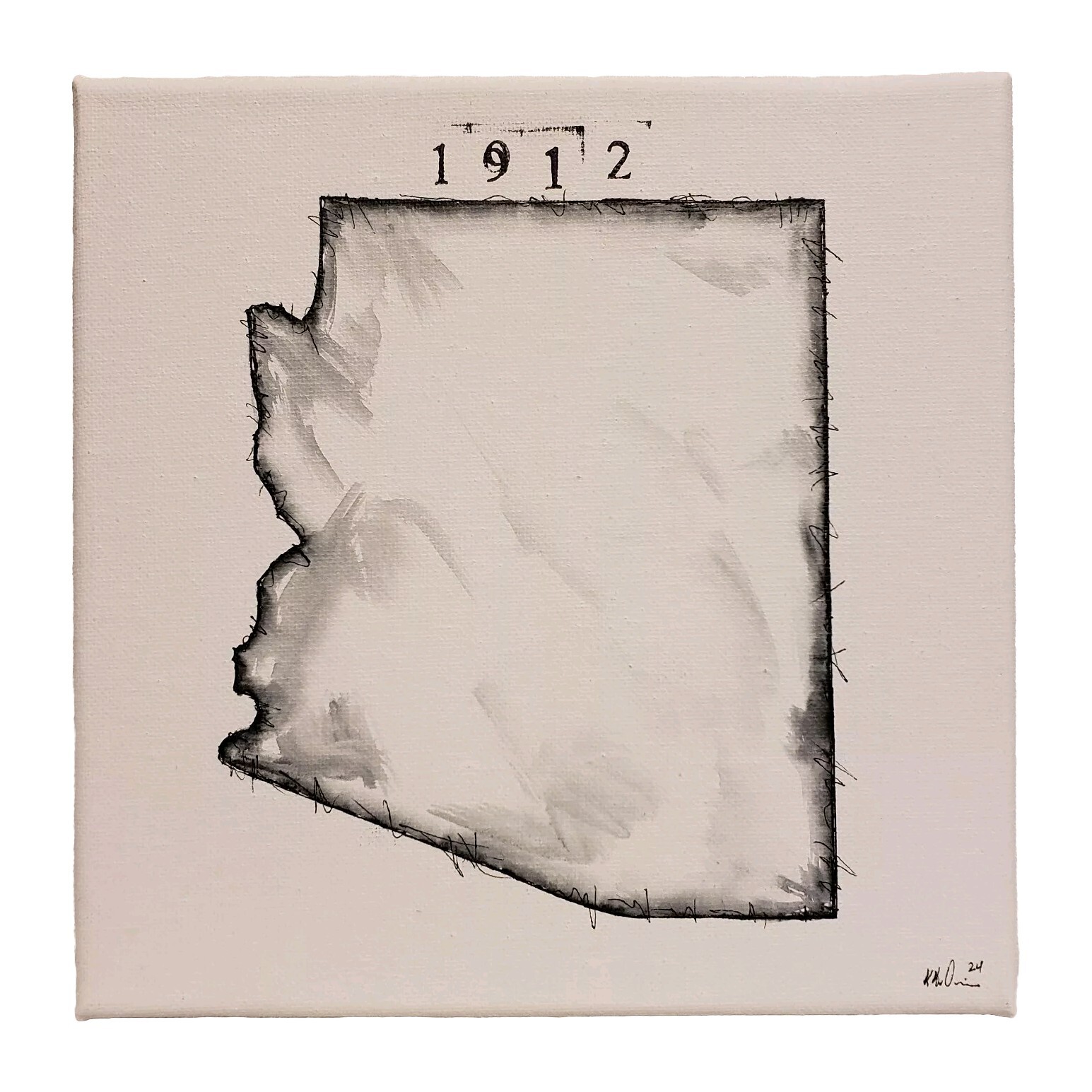 Original Abstract Modern Minimal Ink Painting By K.A.Davis \ Original Abstract Modern Minimal Ink Painting By K.A.Davis \