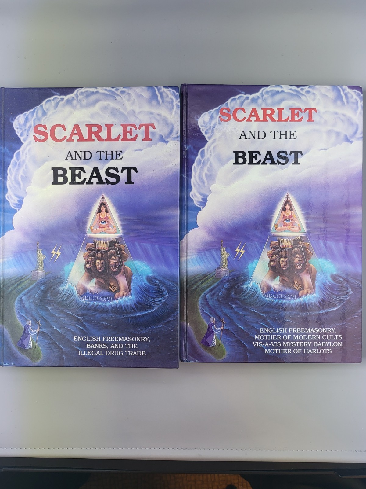 Scarlet and the Beast Vol 2 & 3 Hardcover Set John Daniel Freemasonry Rare HC