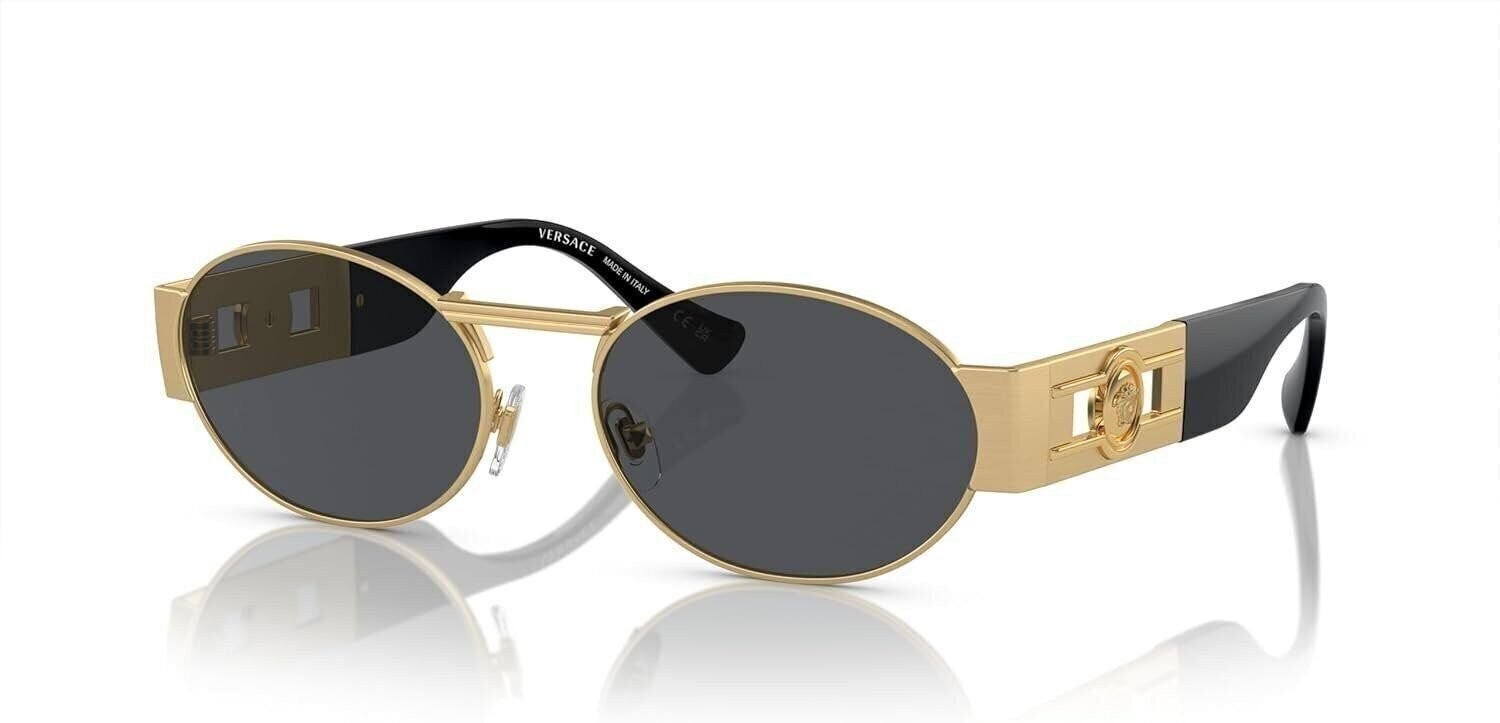 Versace 0VE2264 100287 Unisex Sunglasses Matte Gold Frame, Dark Grey Lenses,... Versace 0VE2264 100287 Unisex Sunglasses Matte Gold Frame, Dark Grey Lenses,...