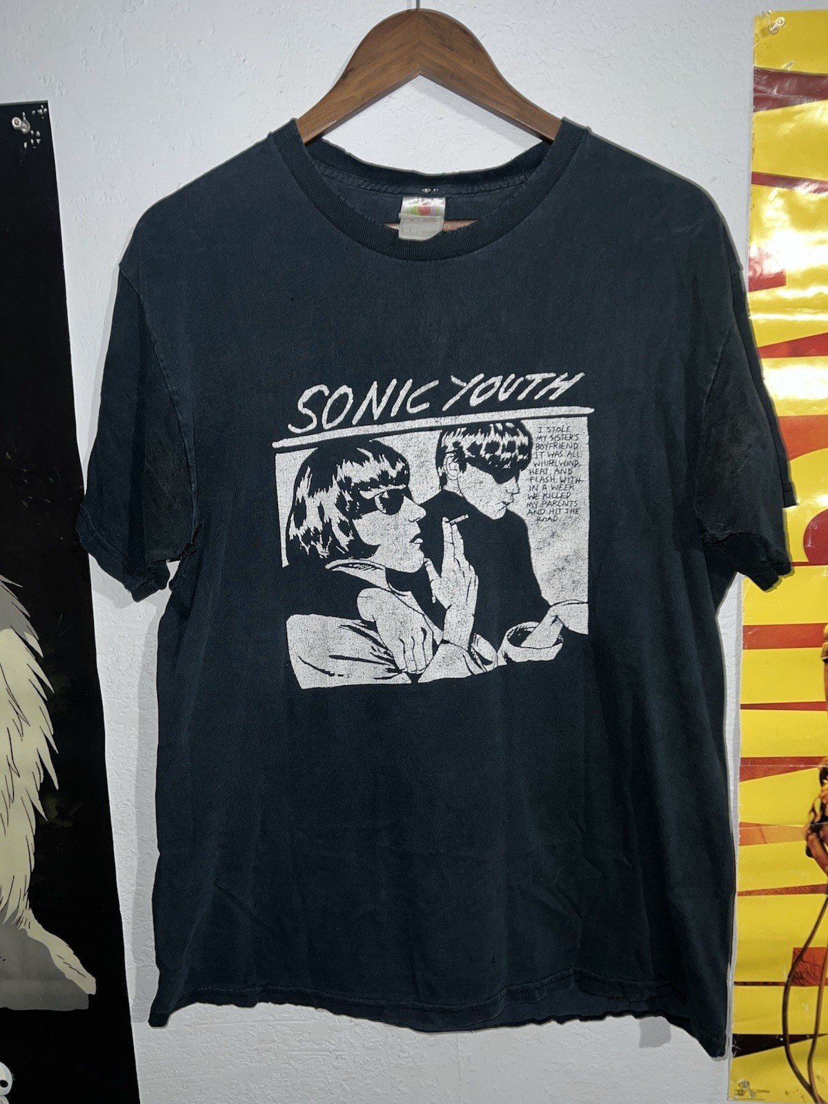 VTG Y2K Sonic Youth Goo Hysteric Band Tee L Cobain SST Records Alt Rock Noise NY