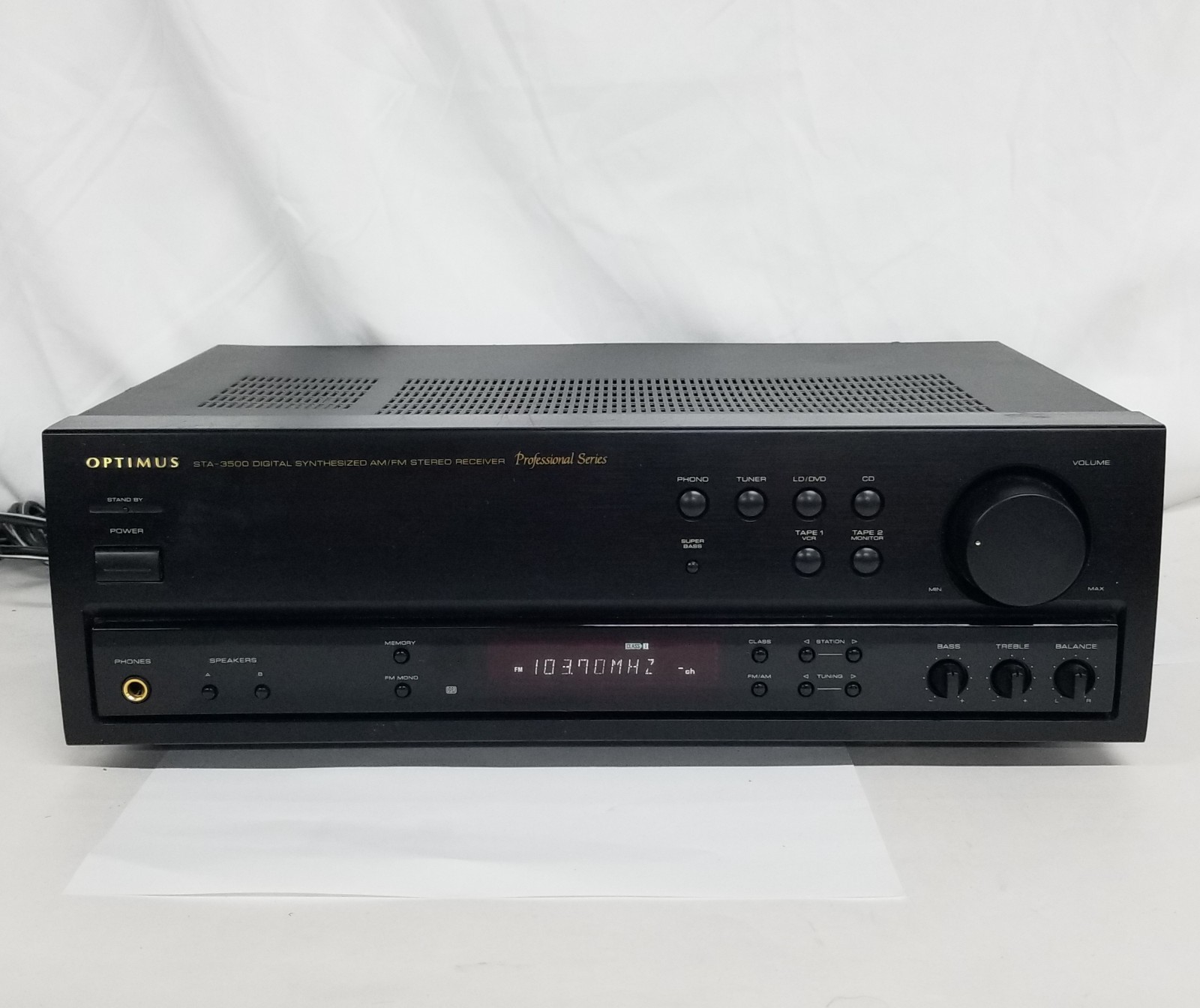 Optimus STA-3500 Digital Synthesizer Am/Fm Stereo Receiver