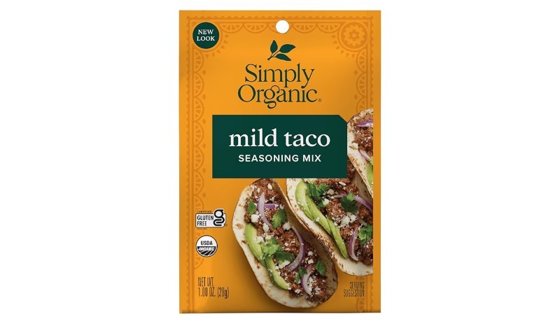 Simply Organic Mild Taco Seasoning Mix 12 Pack Certified Organic Vegan 1 Ounce
