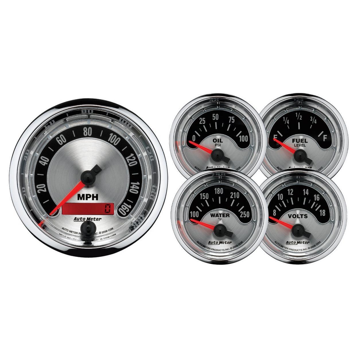 Autometer American Muscle Electric Gauge Kit for Vehicles