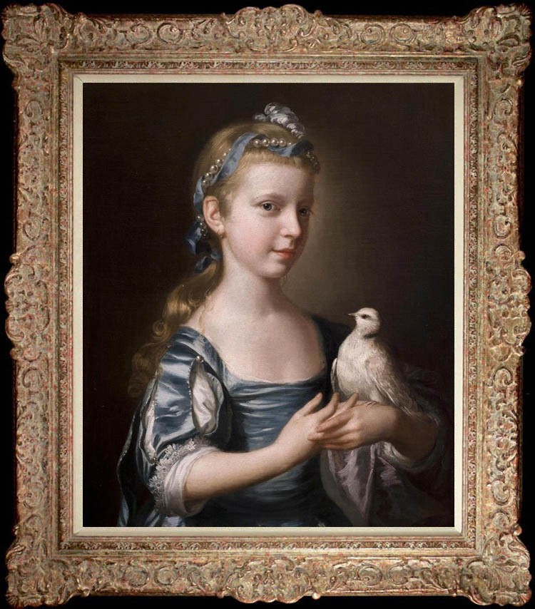 Hand painted Old Master-Art Antique Oil Painting female Small girl on Canvas