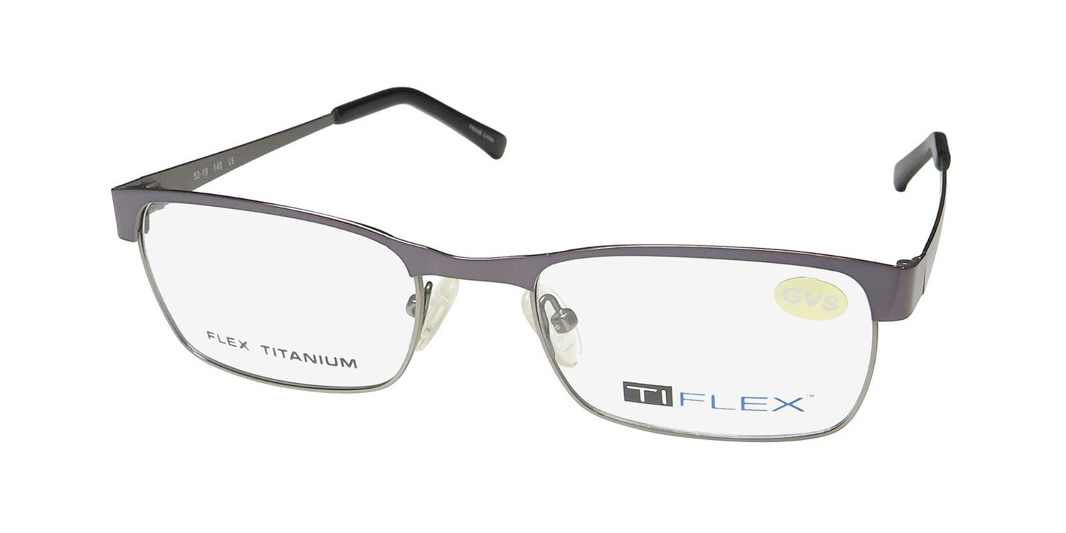 NEW TIFLEX 1606 GLASSES MENS TITANIUM 033 FULL-RIM GRAY 52-19-140 BROWLINE