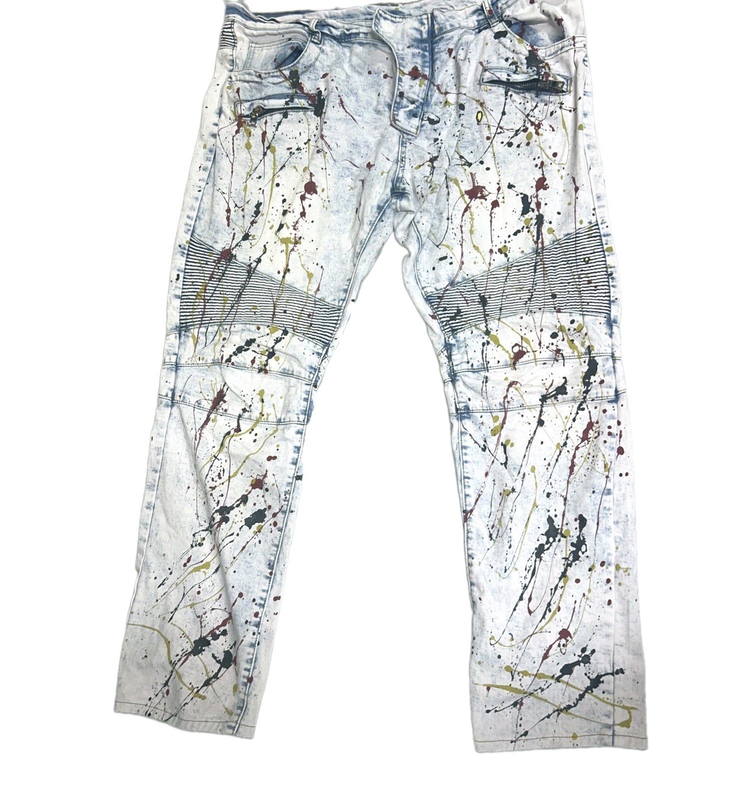 Balmain Homme Paint Biker Denim Pants 41 X 30 Balmain Homme Paint Biker Denim Pants 41 X 30