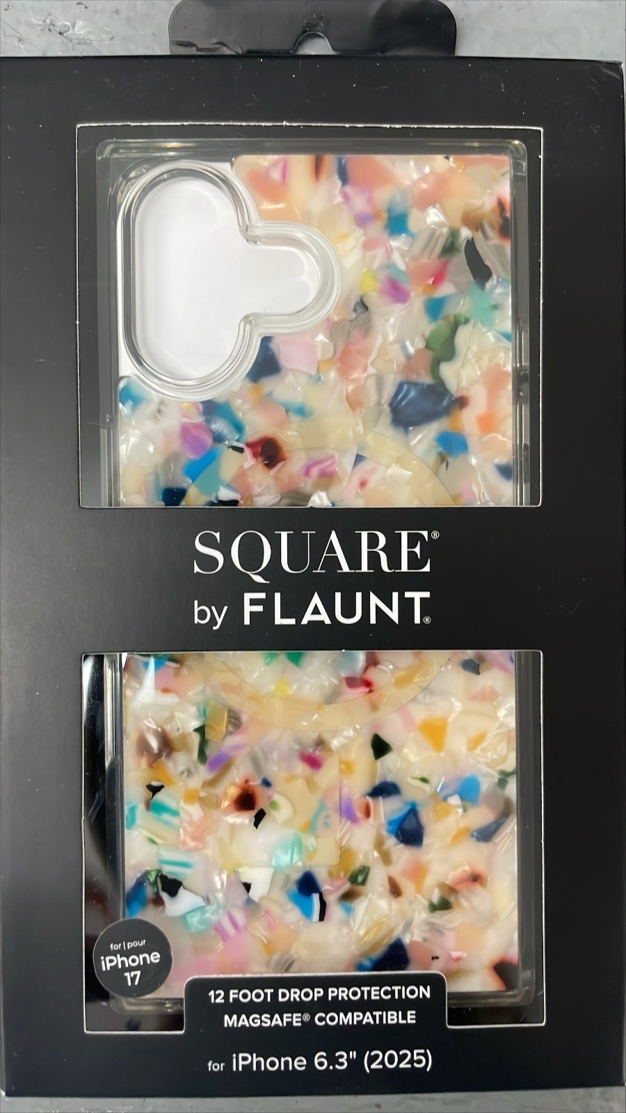 FLAUNT SQUARE Rainbow Confetti MagSafe Case - iPhone 17