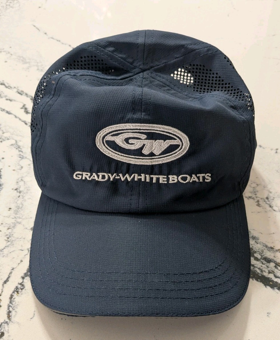 NWOT GW Grady-White Boats Embroidered Strapback Hat Vented OSFM New w/o Tags