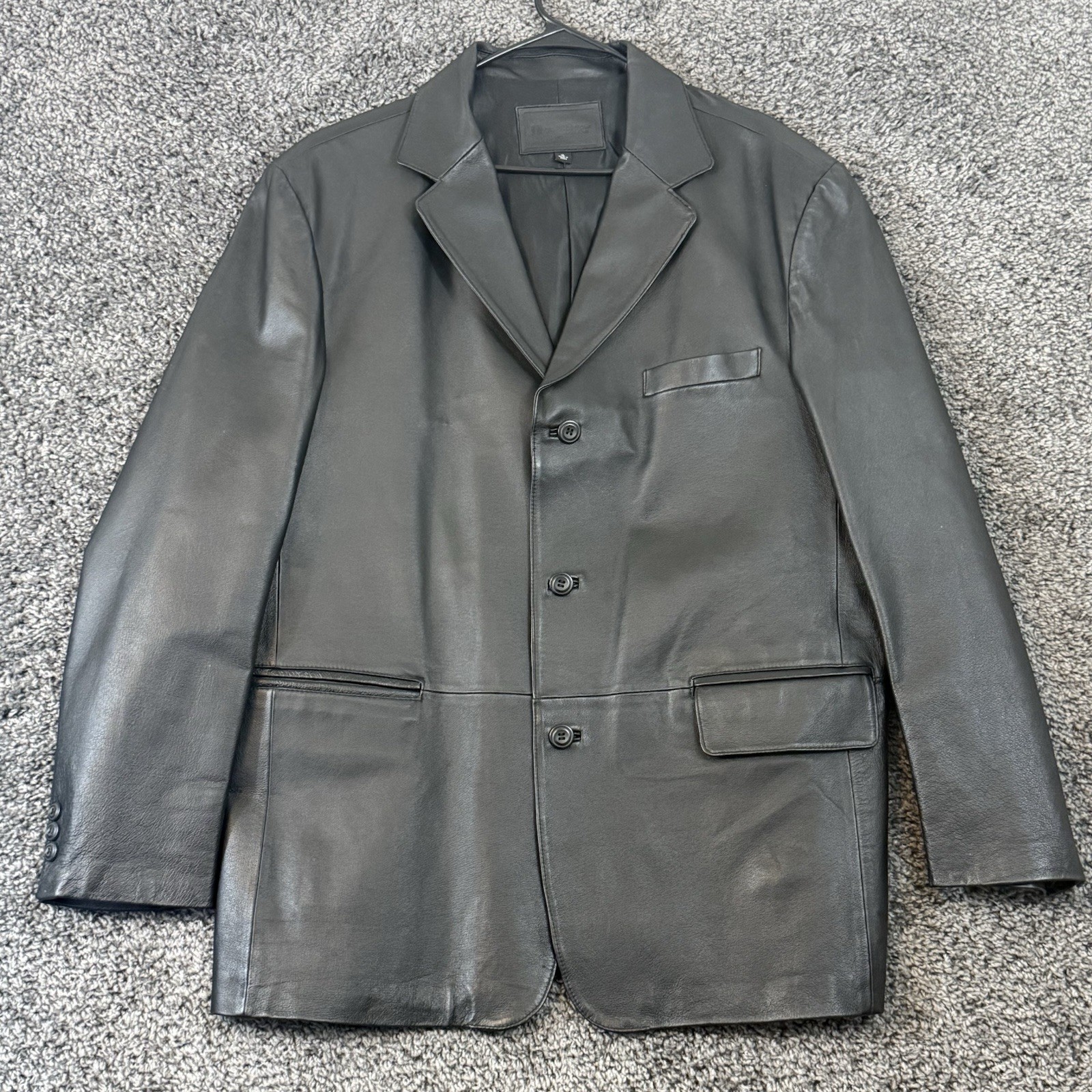 Croft and Barrow Men\'s Button Jacket Size XL Black Genuine Leather Croft and Barrow Men\'s Button Jacket Size XL Black Genuine Leather