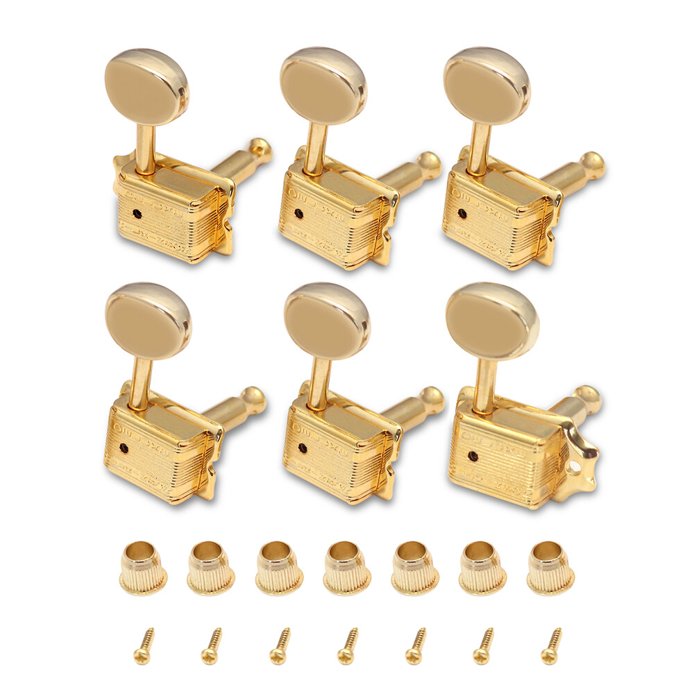 Wilkinson Deluxe Kluson F Style Guitar String Tuning Pegs Machine Heads Gold 6R