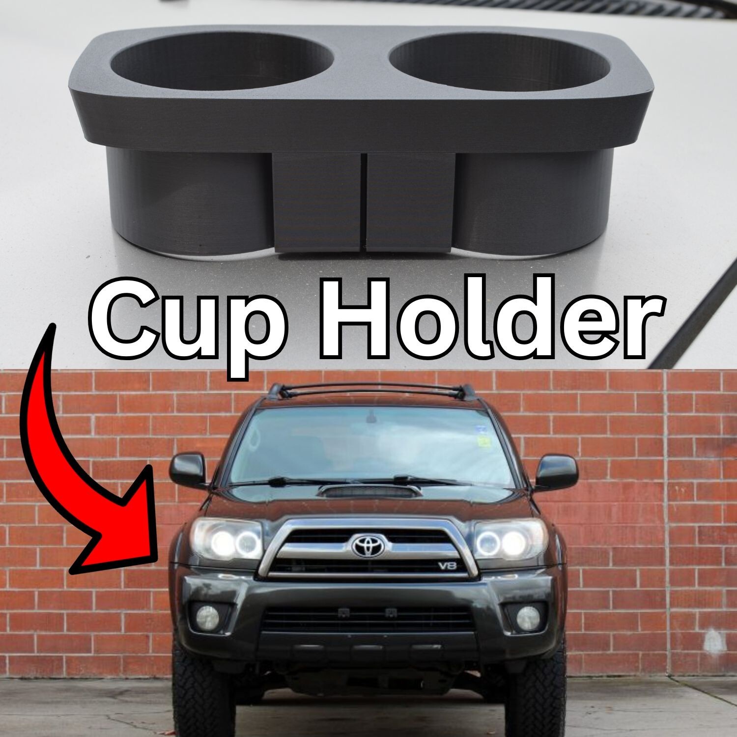 2003-2009 Toyota 4Runner Cup Holder Insert 2003-2009 Toyota 4Runner Cup Holder Insert