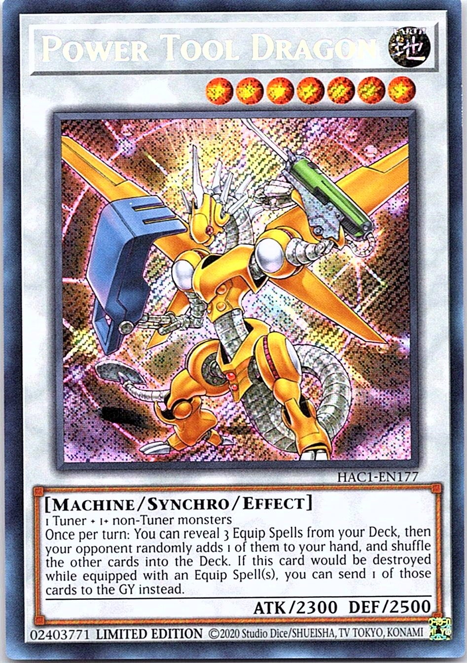 Yugioh: Power Tool Dragon - HAC1-EN177 - Secret Rare - 1st Edition - NM