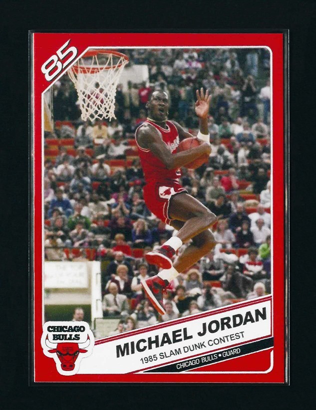 Michael Jordan Red Dunk Original Artist Designed Art Trading Card