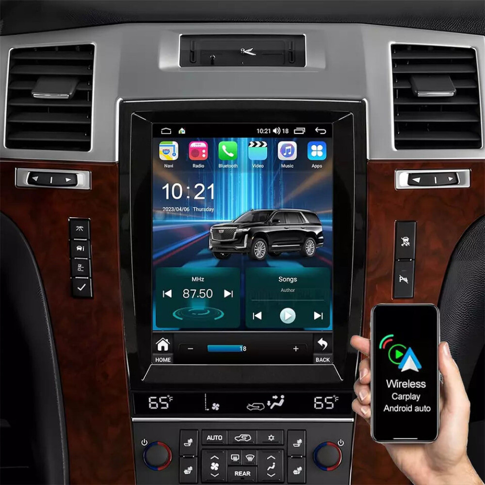 For Cadillac Escalade 2007-2014 Apply Carplay Car Stereo Radio Android GPS 64GB