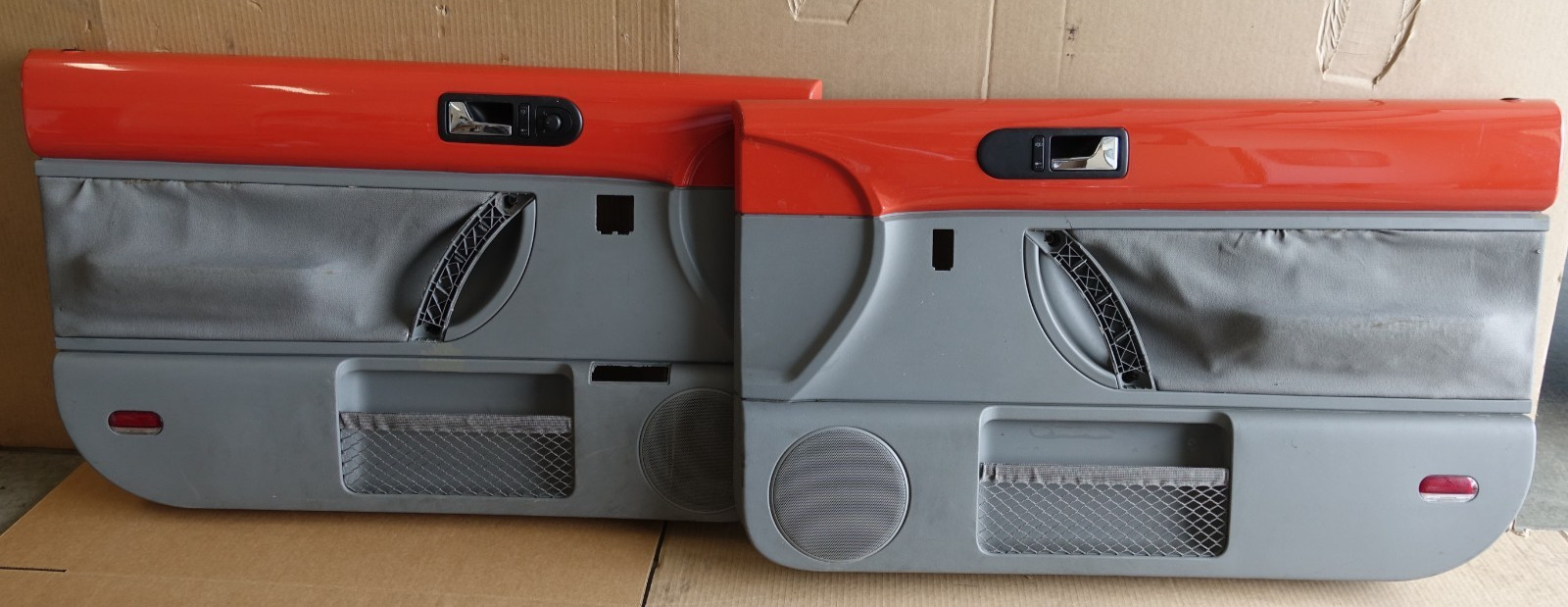 *FAIR* PAIR 1998-2010 VW OEM Volkswagen Beetle HARDTOP Door Panels ORANGE/GREY *FAIR* PAIR 1998-2010 VW OEM Volkswagen Beetle HARDTOP Door Panels ORANGE/GREY