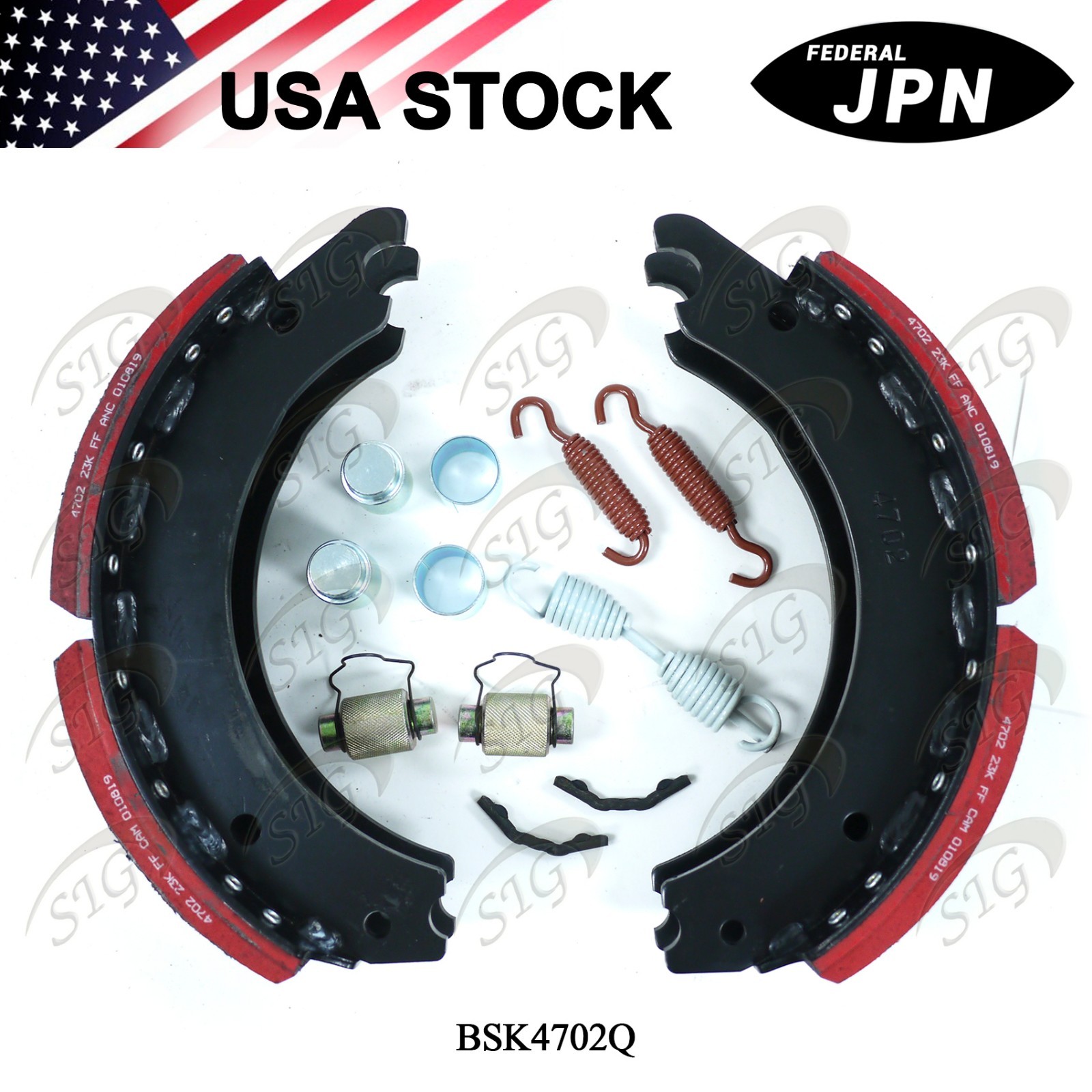 NEW 4702Q 15” x 4” Brake Shoe Box Kit Meritor 23K w/ 2x Shoes 1x Kit Ref# E9064