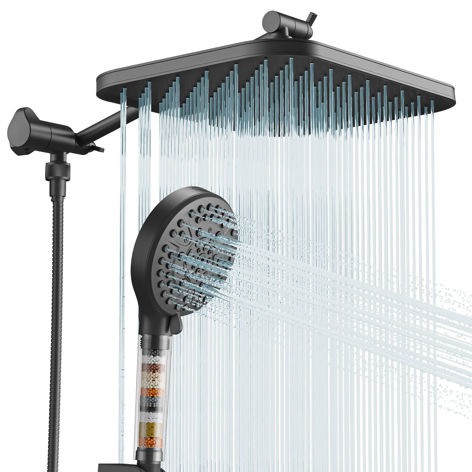JOMOO Filtered High Pressure Shower Head Combo 10 Spray 11.6 JOMOO Filtered High Pressure Shower Head Combo 10 Spray 11.6