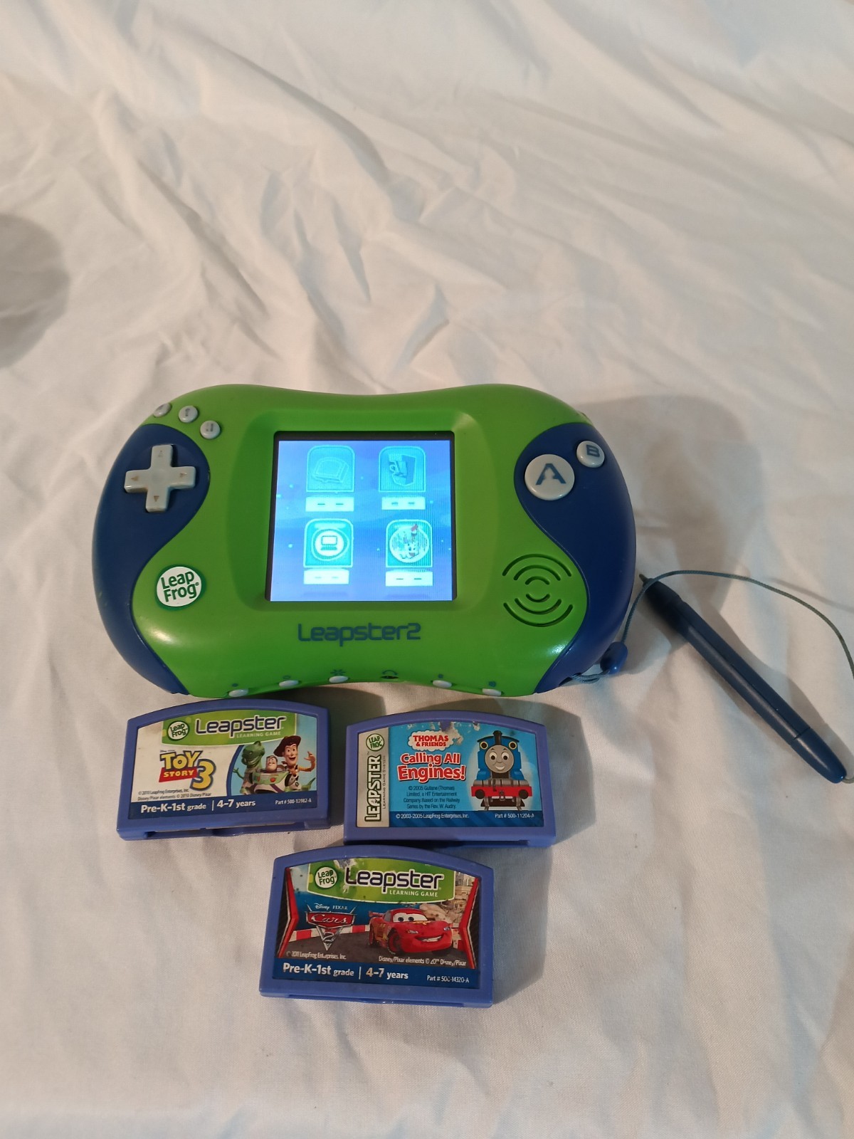 LeapFrog Leapster 2  Handheld Learning System + 3 Games WORKS