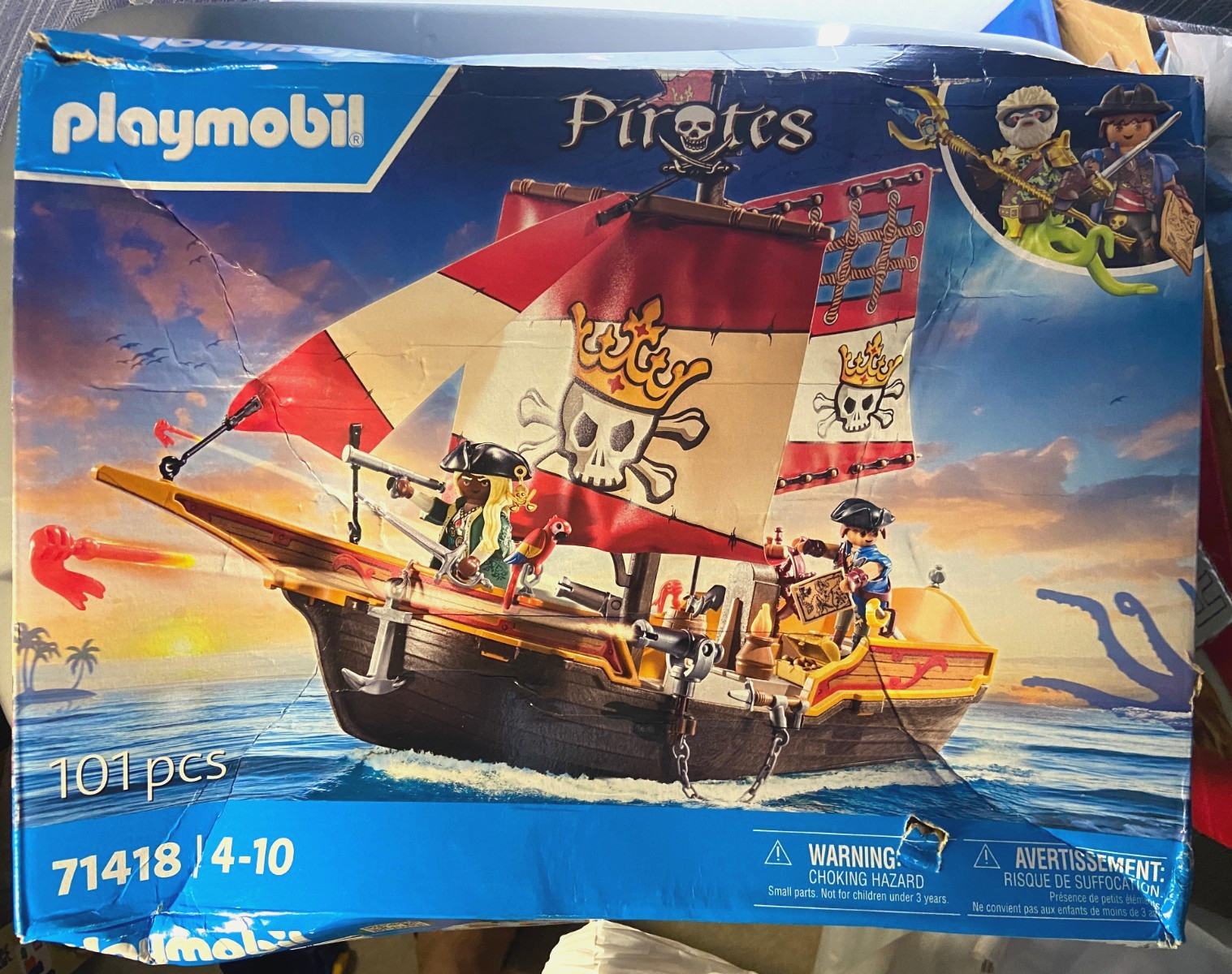 PLAYMOBIL #71418 Pirate Ship NEW 2024 101 Pieces Ages 4-10 Years PLAYMOBIL #71418 Pirate Ship NEW 2024 101 Pieces Ages 4-10 Years